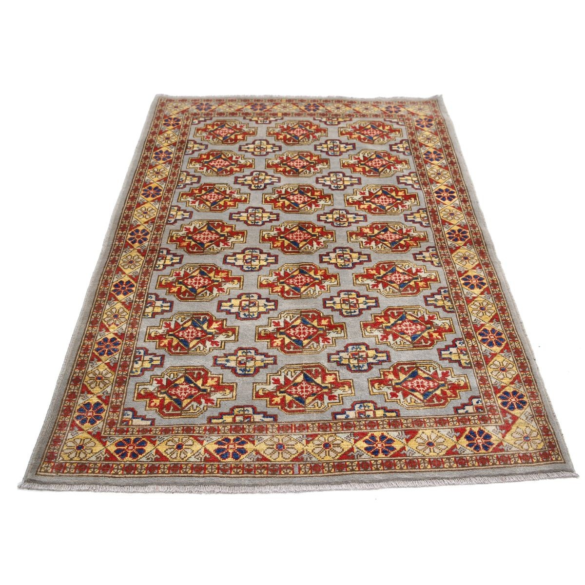 Revival 4x6 Handmade Double Knotted Washable Wool Rug - Colorful