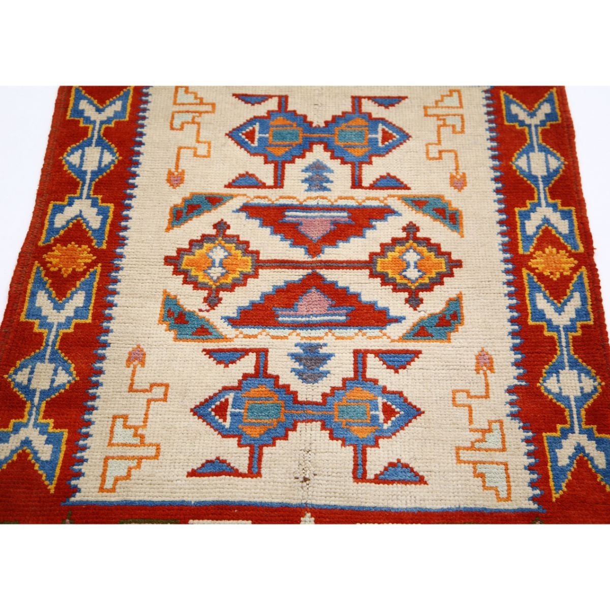 Revival 3x4 Handmade Double Knotted Washable Wool Rug - Colorful