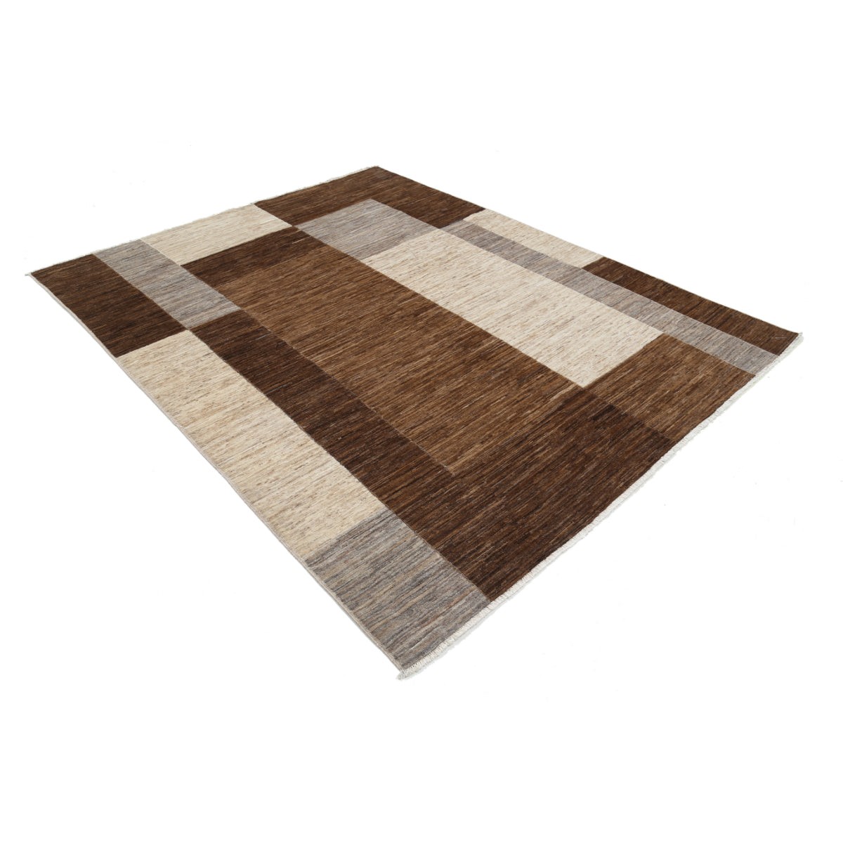 Modcar 7x8 Handmade Double Knotted Washable Wool Rug - Colorful