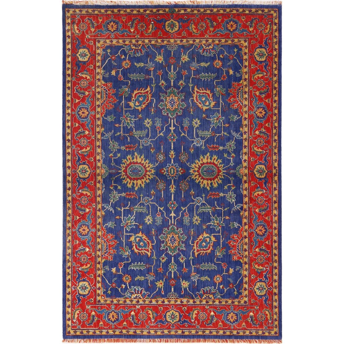 Gulshan-3'10" 4x6 Powered-Loomed Washable Wool Rug - Colorful