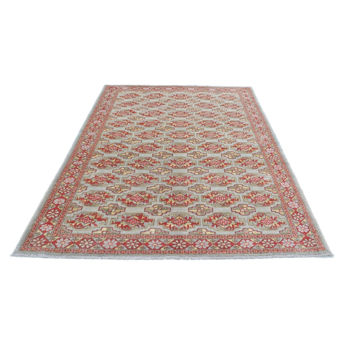 Revival 6x8 Handmade Double Knotted Washable Wool Rug - Colorful