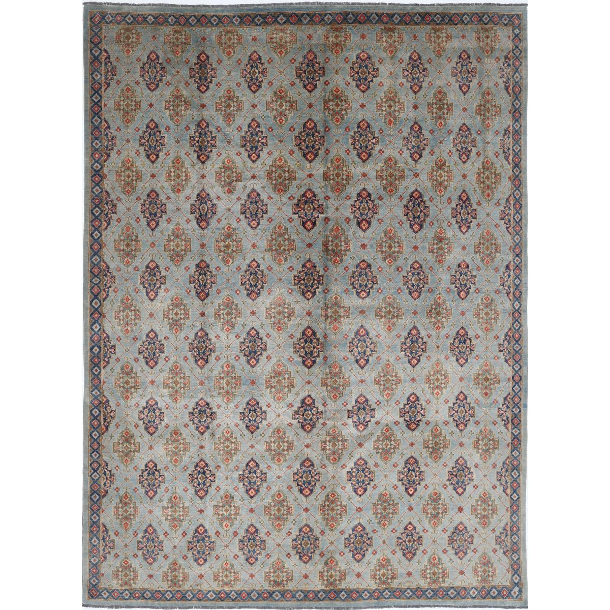 Revival 10x13 Handmade Double Knotted Washable Wool Rug - Colorful
