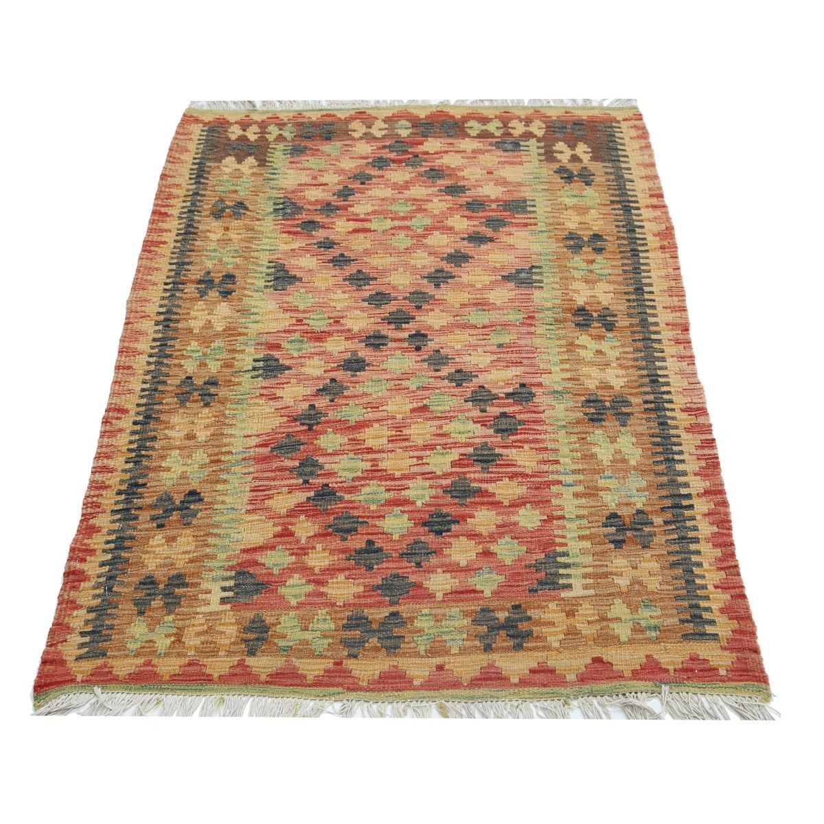 Maimana 3x5 Hand Woven Washable Wool Rug - Colorful