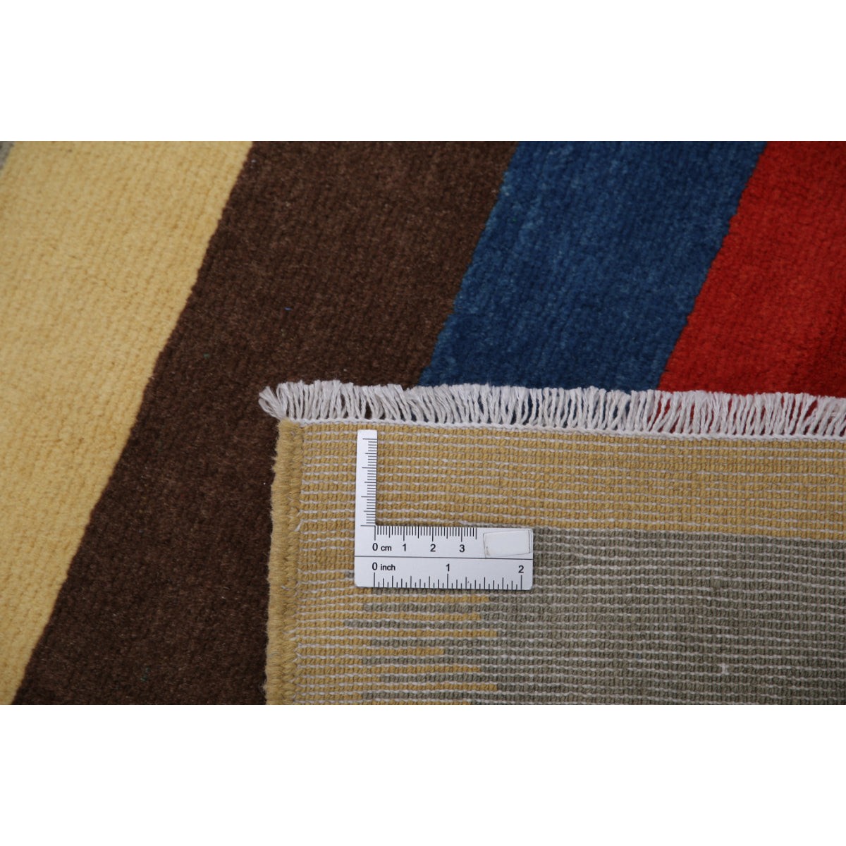 Modcar 2x7 Handmade Double Knotted Washable Wool Runner - Colorful