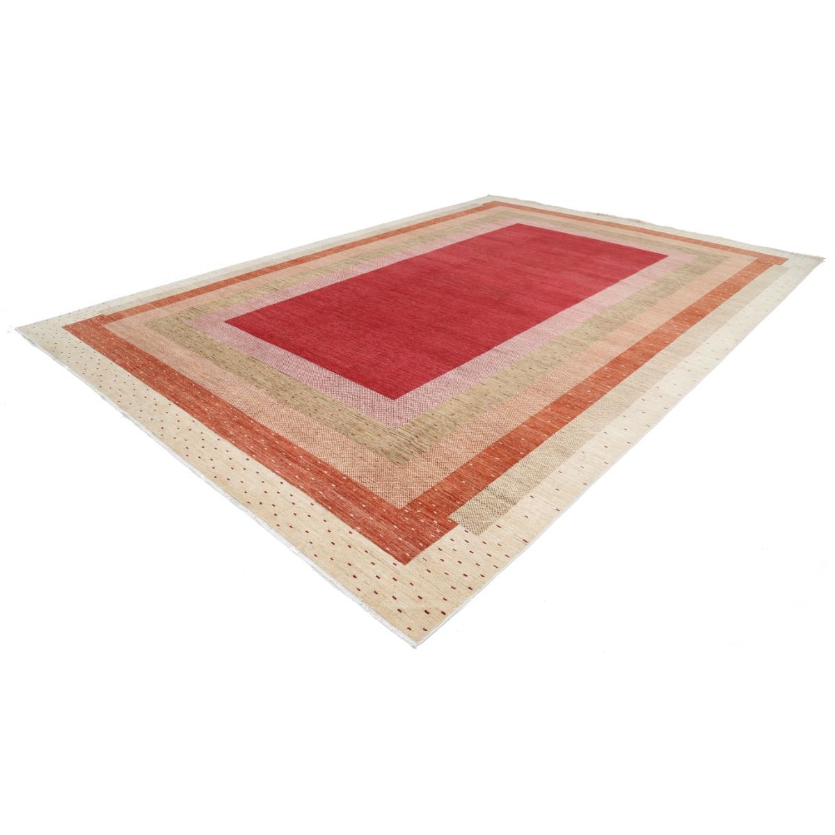 Modcar 12x18 Handmade Double Knotted Washable Wool Rug - Colorful