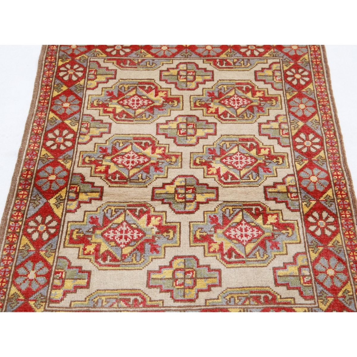 Revival 3x4 Handmade Double Knotted Washable Wool Rug - Colorful