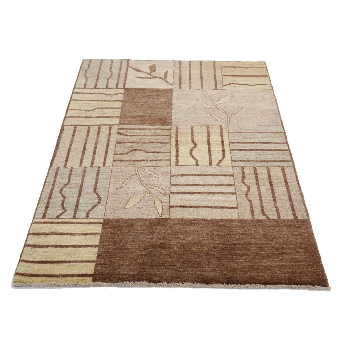 Modcar 3x5 Handmade Double Knotted Washable Wool Rug - Colorful