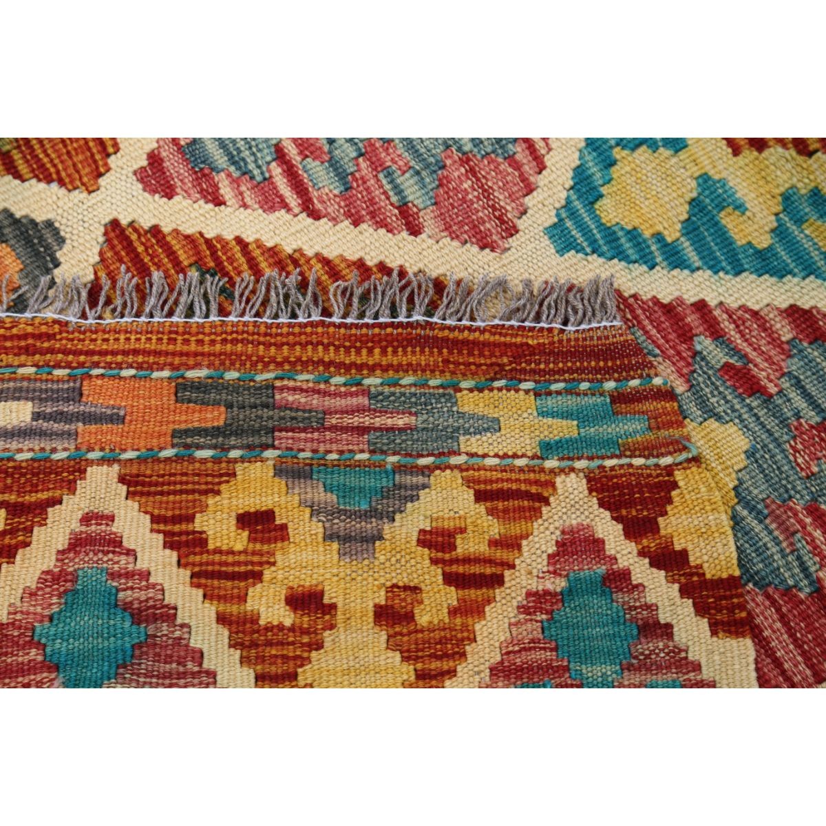 Maimana 4x6 Hand Woven Washable Wool Rug - Colorful