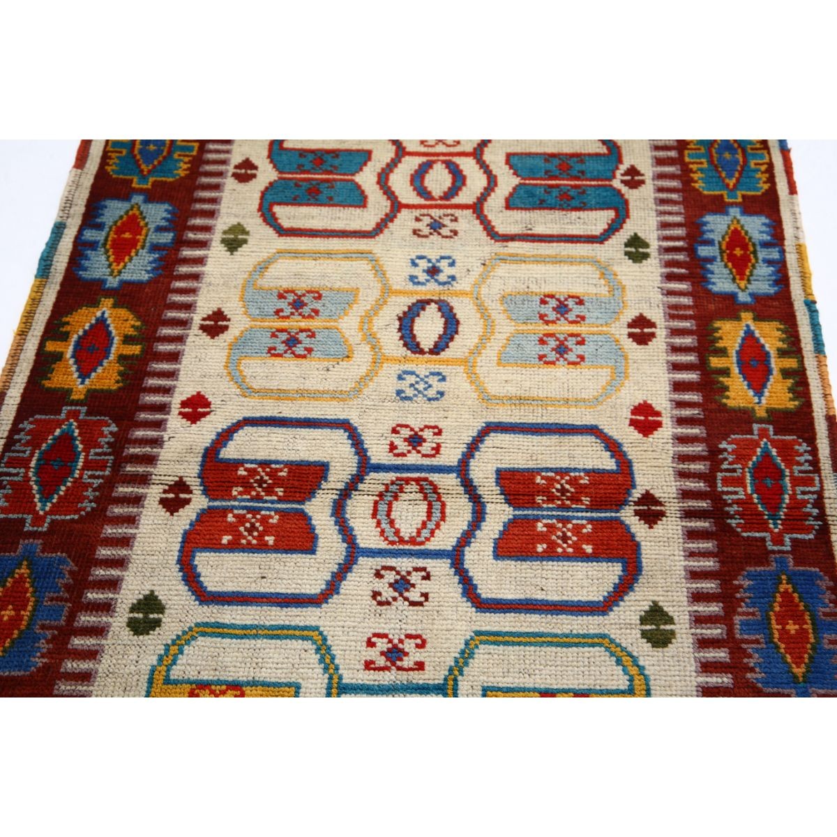 Revival 3x5 Handmade Double Knotted Washable Wool Rug - Colorful