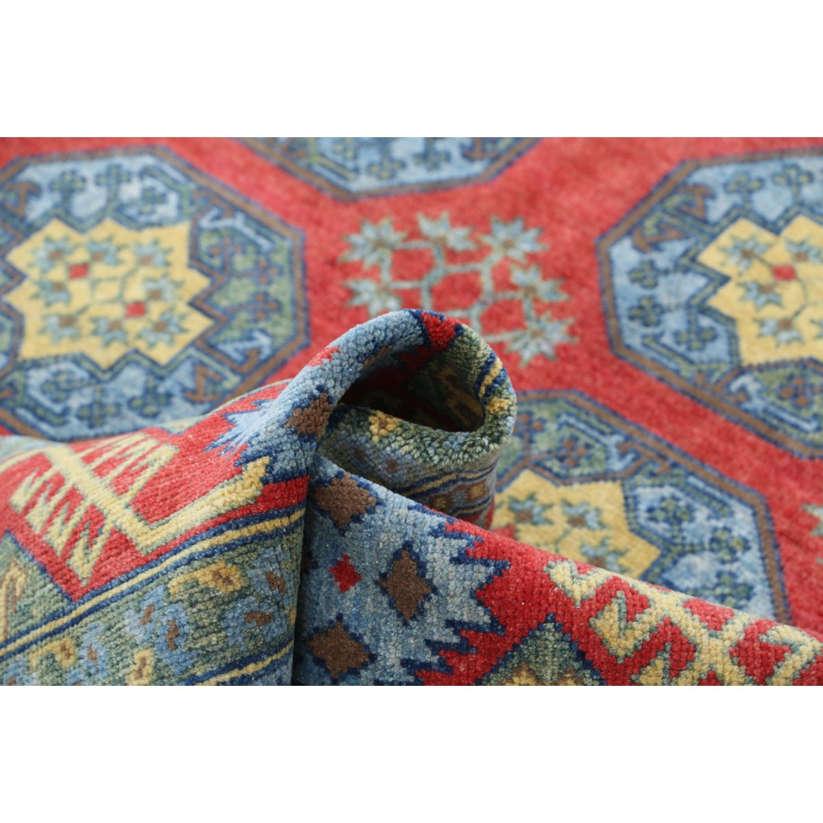 Revival 6x8 Handmade Double Knotted Washable Wool Rug - Colorful