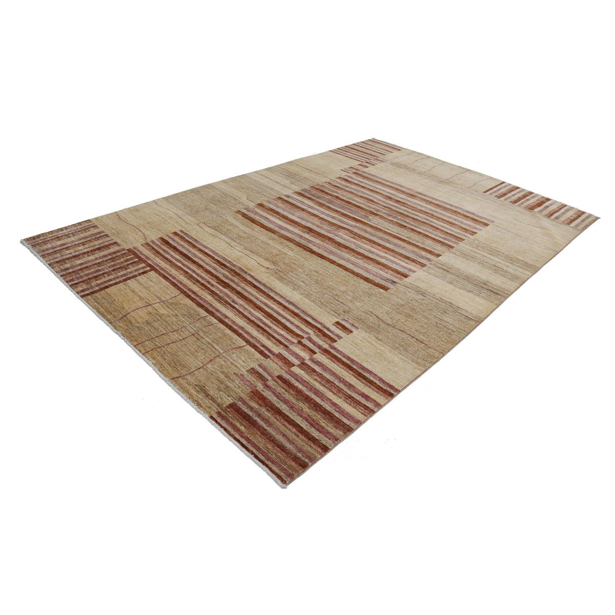 Modcar 7x10 Handmade Double Knotted Washable Wool Rug - Colorful