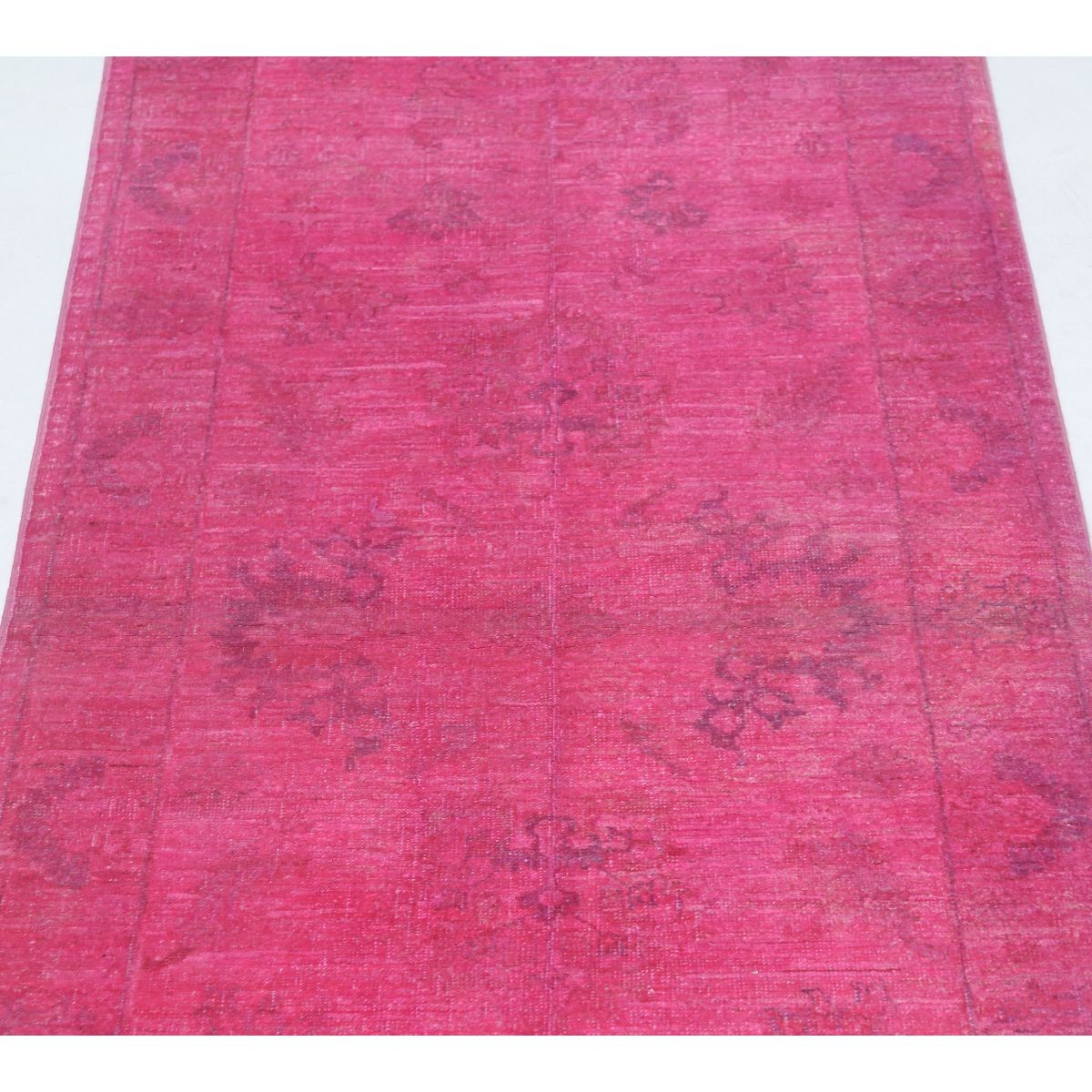 Overdye 3x10 Handmade Double Knotted Washable Wool Runner - Monochormatic