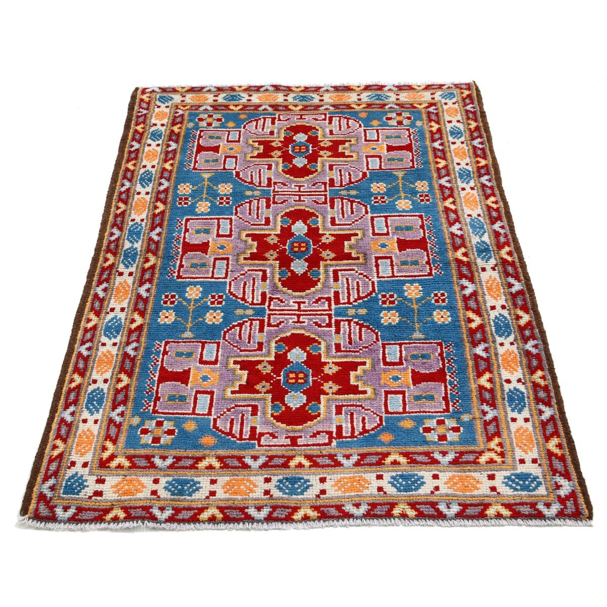 Revival 3x5 Handmade Double Knotted Washable Wool Rug - Colorful