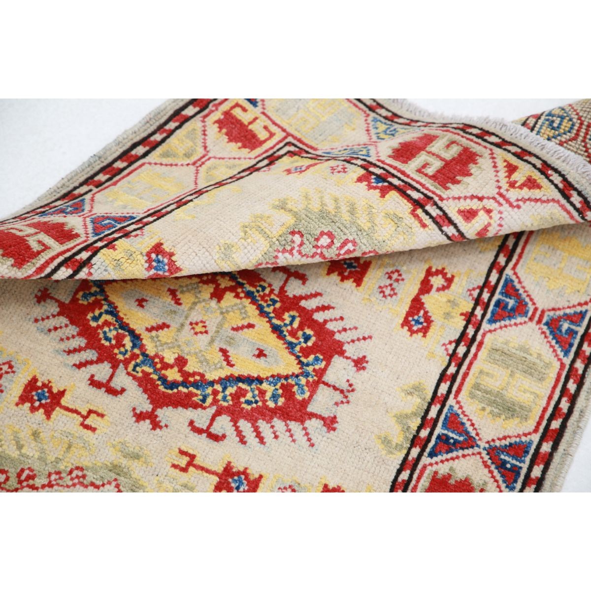 Revival 2x3 Handmade Double Knotted Washable Wool Rug - Colorful