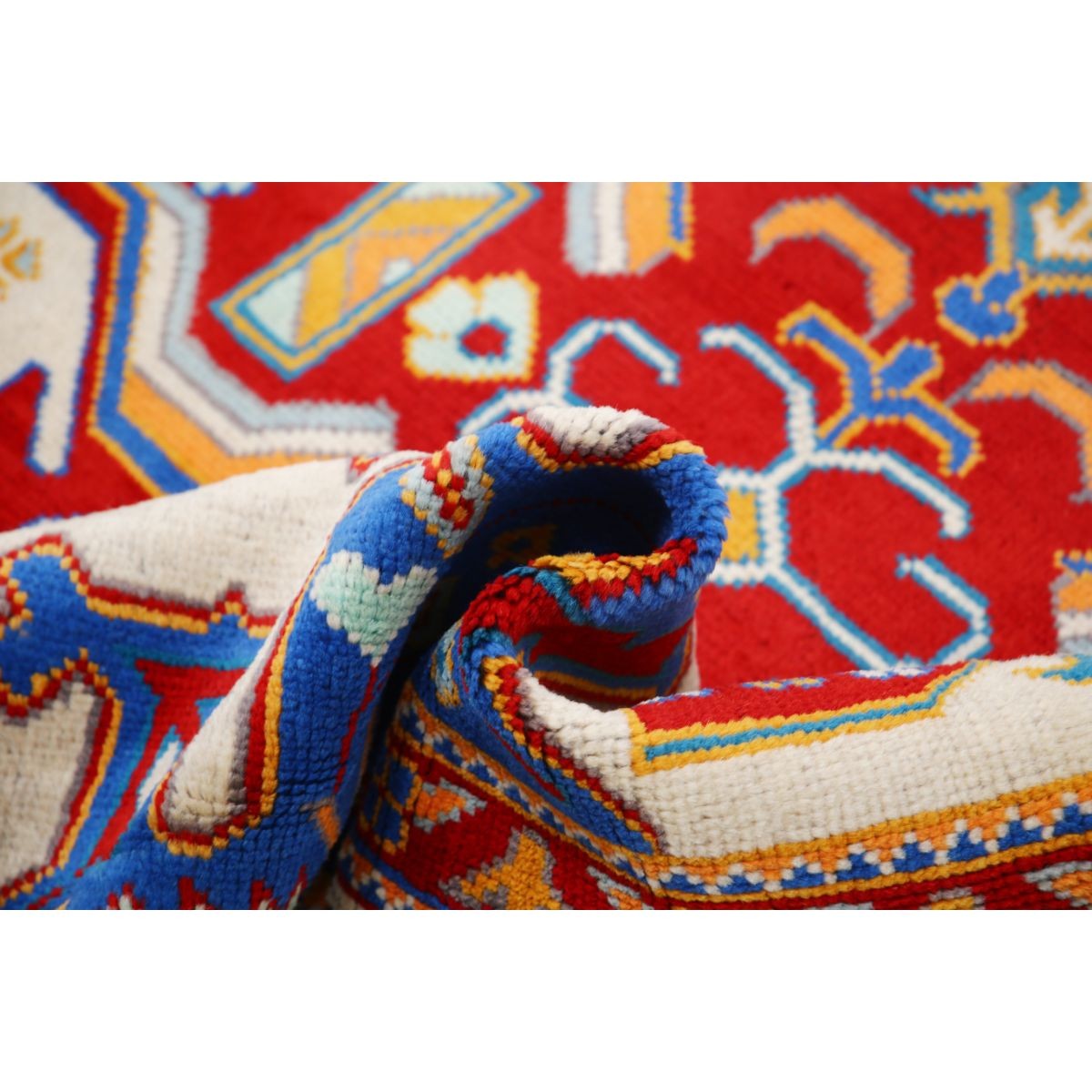 Revival 5x6 Handmade Double Knotted Washable Wool Rug - Colorful