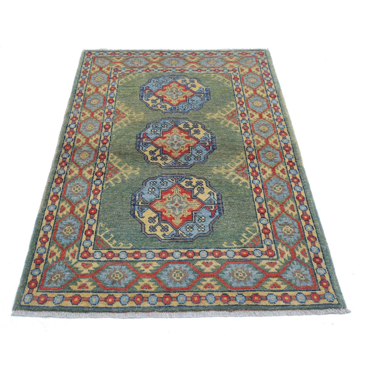 Revival 3x5 Handmade Double Knotted Washable Wool Rug - Colorful