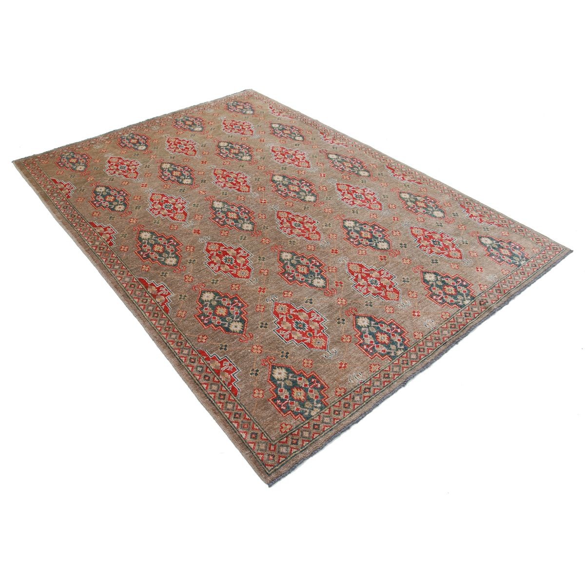 Revival 6x8 Handmade Double Knotted Washable Wool Rug - Colorful
