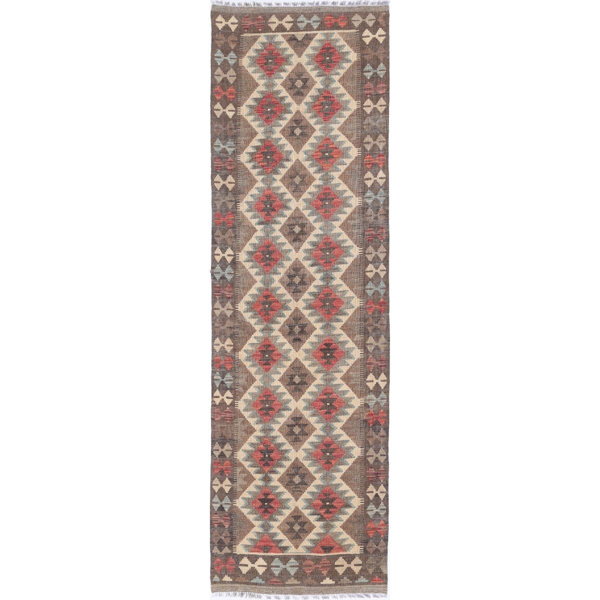 Maimana 3x10 Hand Woven Washable Wool Runner - Colorful