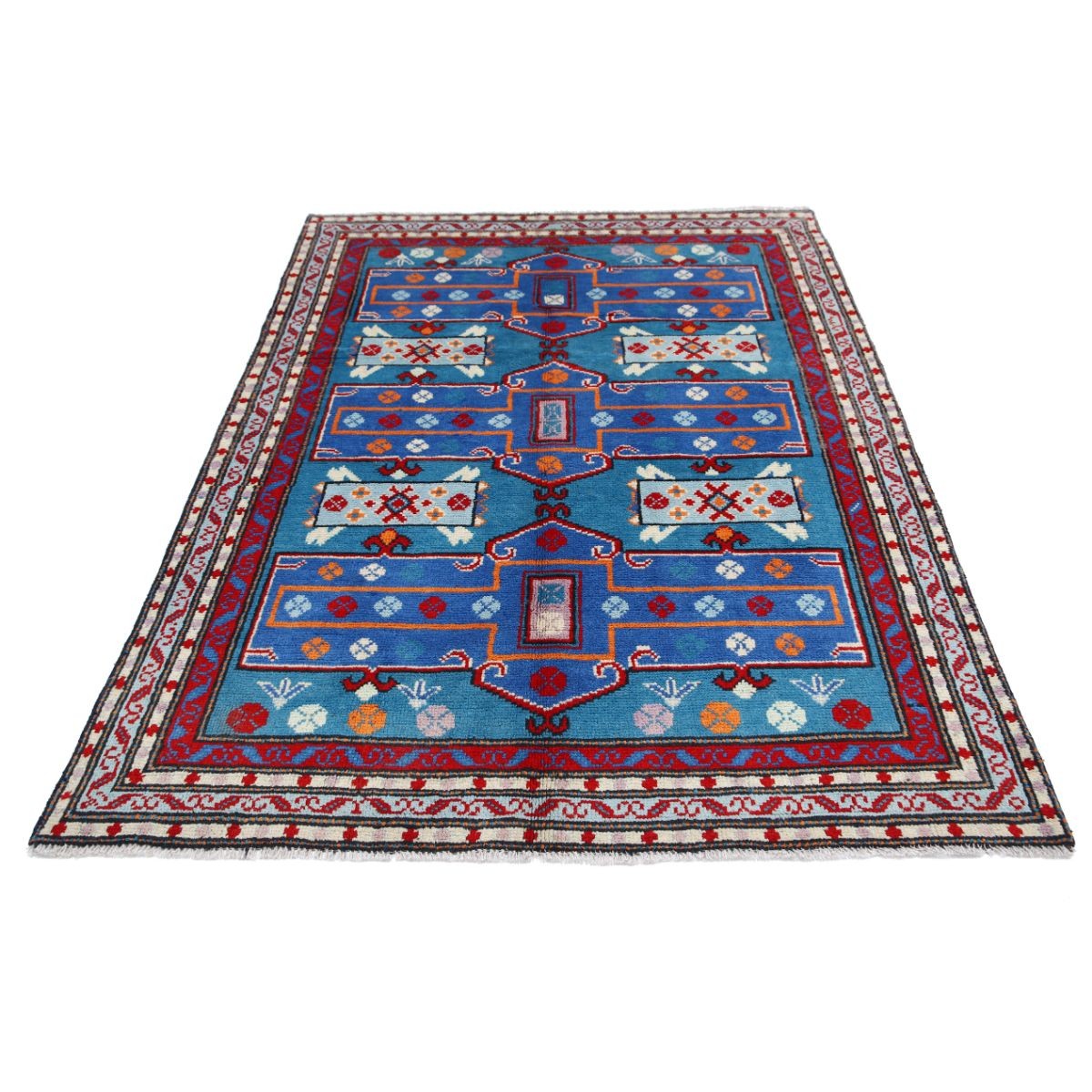Revival 5x6 Handmade Double Knotted Washable Wool Rug - Colorful