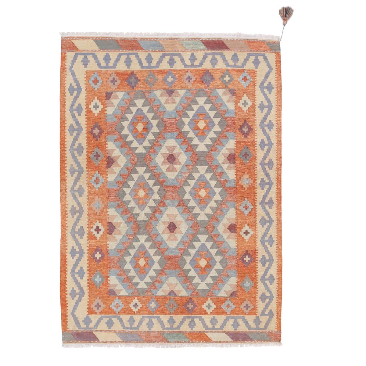 Kafkaas 5x7 Hand Woven Washable Wool Rug - Colorful