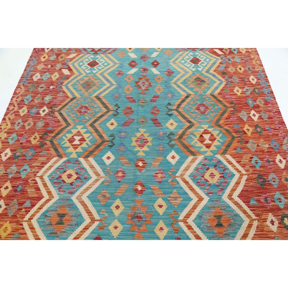 Maimana 6x8 Hand Woven Washable Wool Rug - Colorful