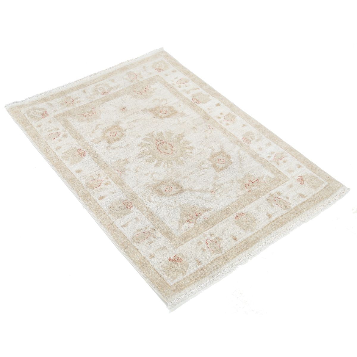 Serenity 3x4 Handmade Double Knotted Washable Wool Rug - Soft Hues