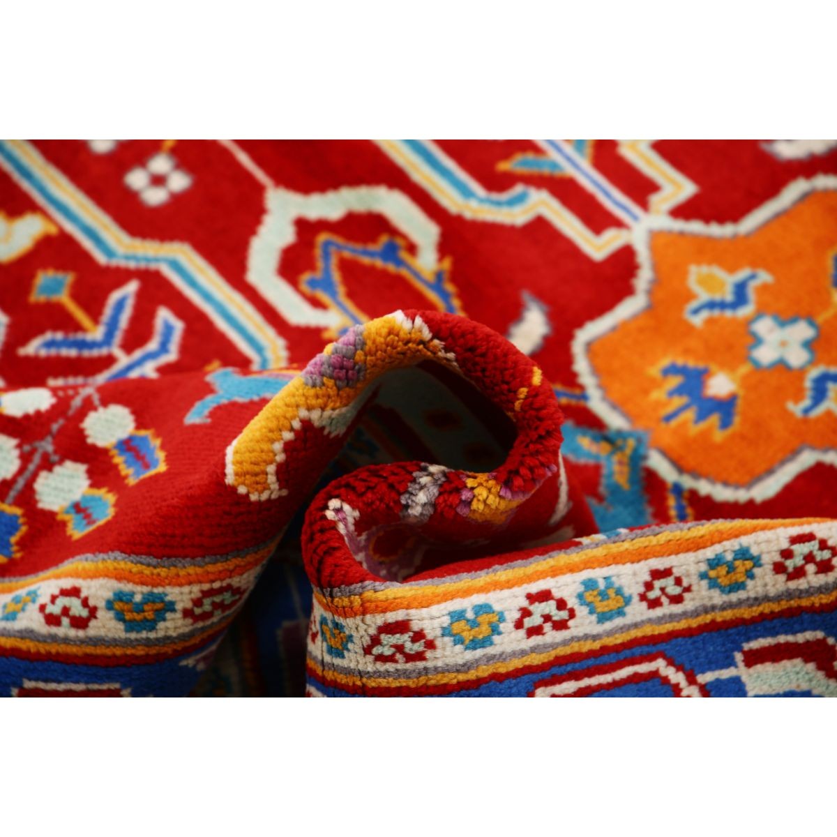 Revival 5x6 Handmade Double Knotted Washable Wool Rug - Colorful