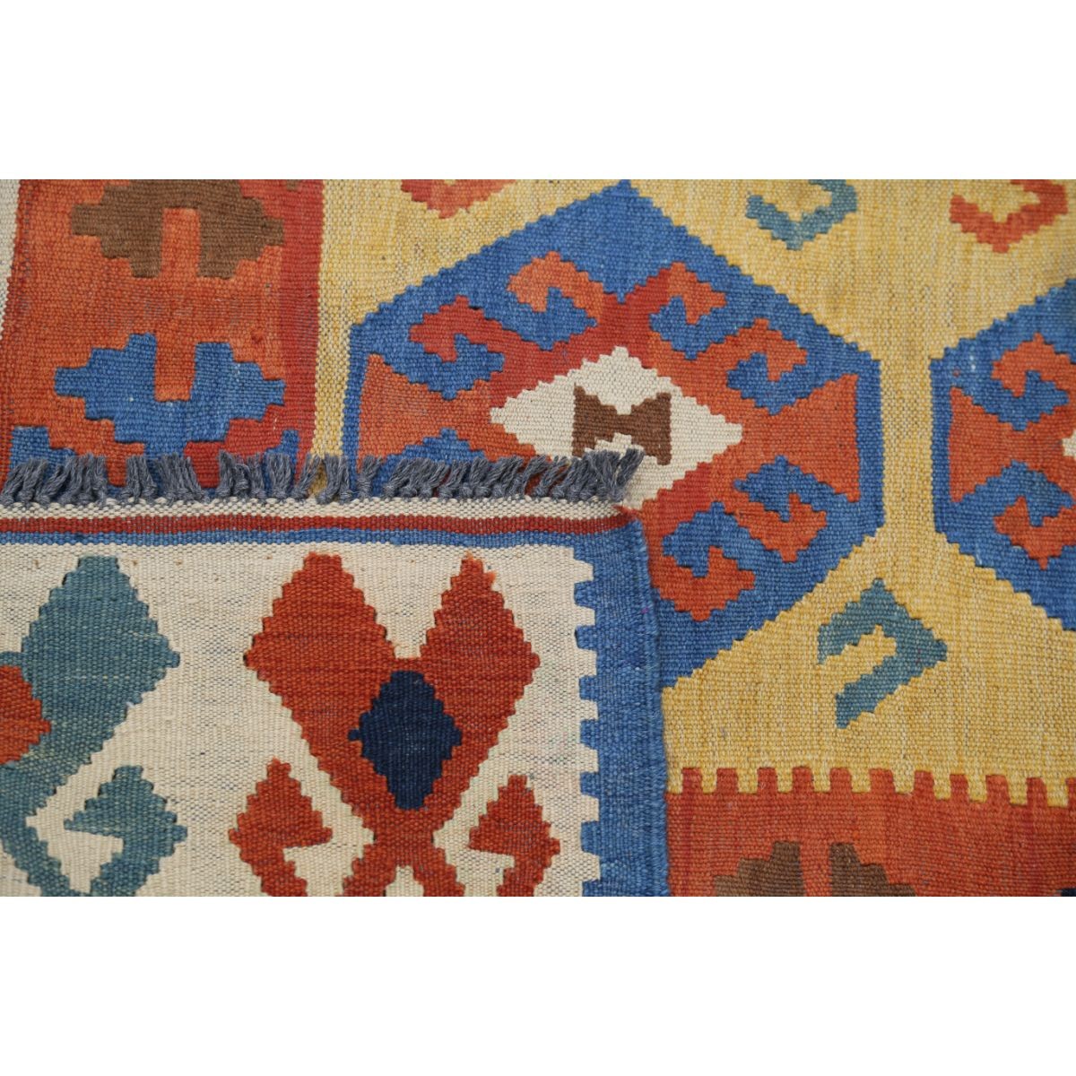 Kafkaas 5x7 Hand Woven Washable Wool Rug - Colorful