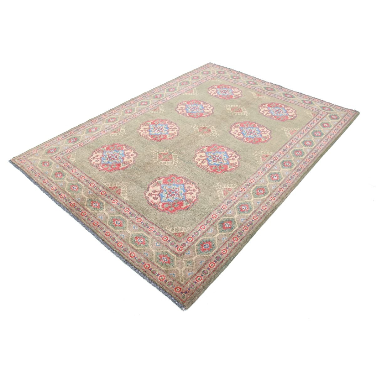 Revival 6x8 Handmade Double Knotted Washable Wool Rug - Colorful