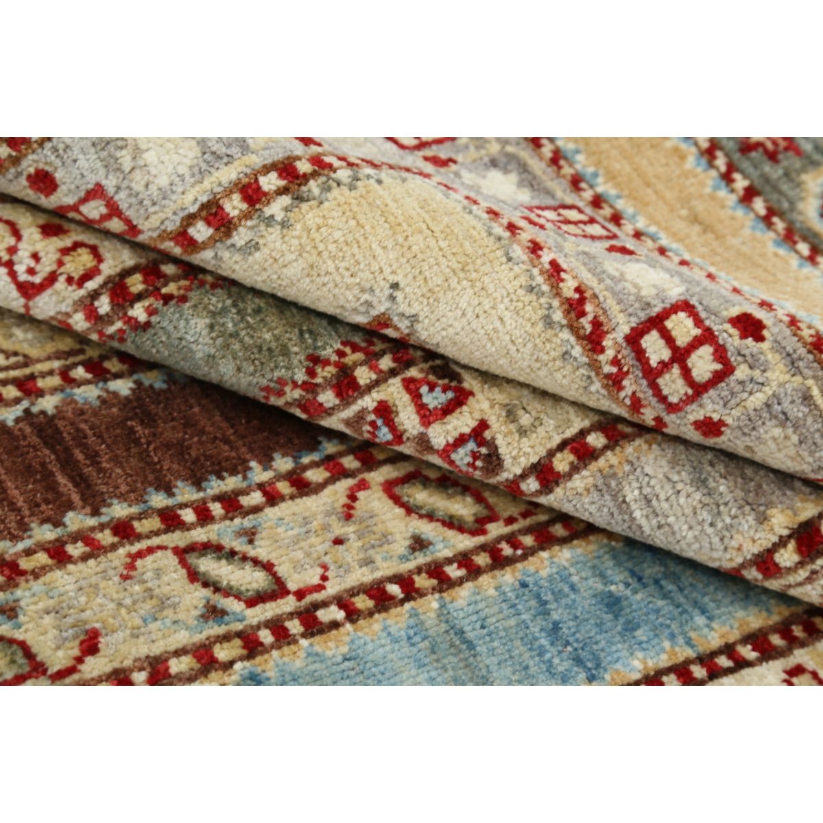 Shaal 6x7 Handmade Double Knotted Washable Wool Rug - Colorful