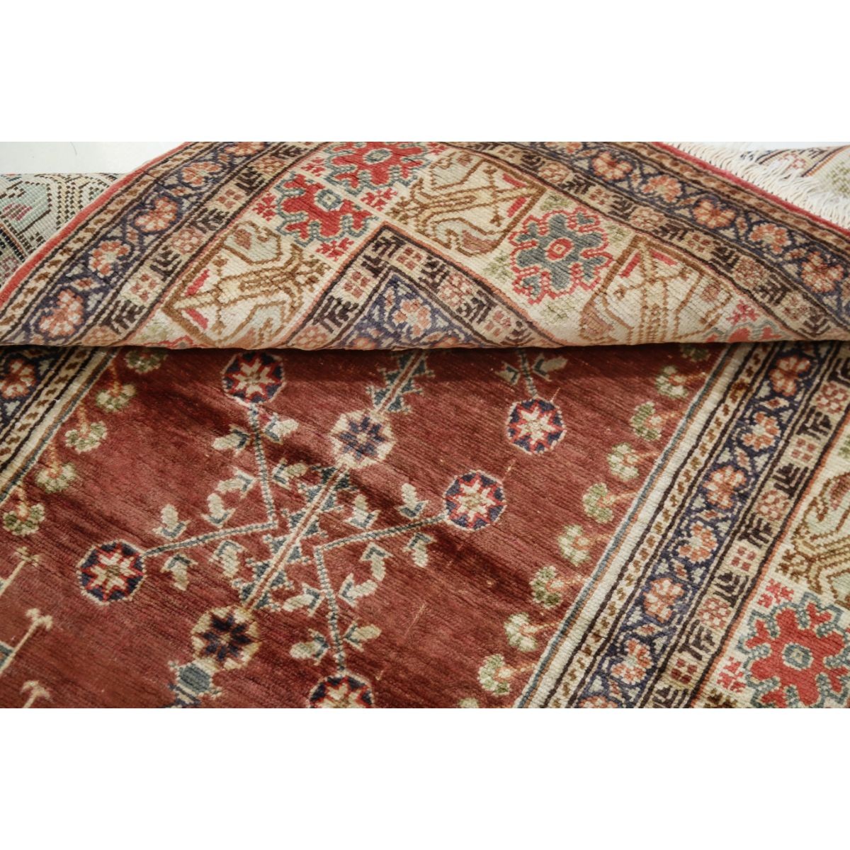 Kayseri 3x4 Handmade Double Knotted Washable Silk Rug - Colorful