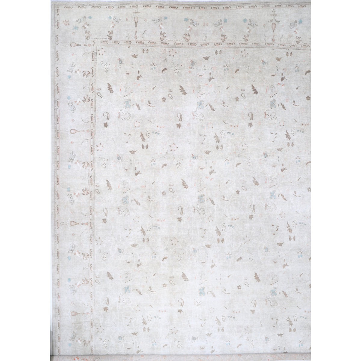 Ariana 18x24 Handmade Double Knotted Washable Wool Rug - Soft Hues