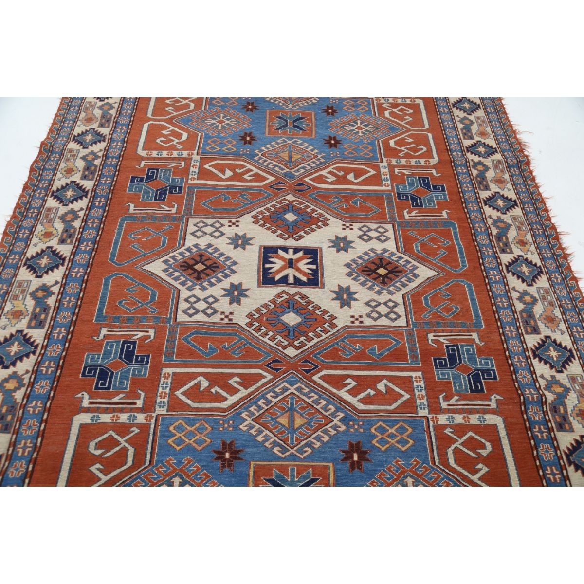 Sumak 6x9 Hand Woven Washable Wool Rug - Colorful