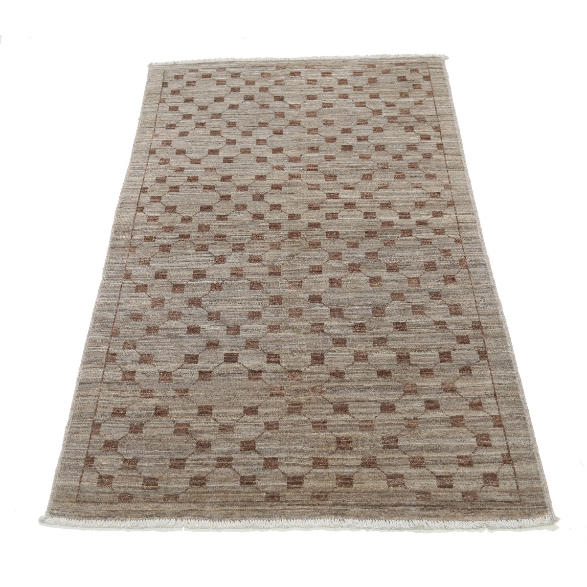 Modcar 3x4 Handmade Double Knotted Washable Wool Rug - Colorful