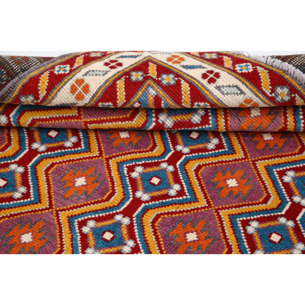 Revival 6x8 Handmade Double Knotted Washable Wool Rug - Colorful