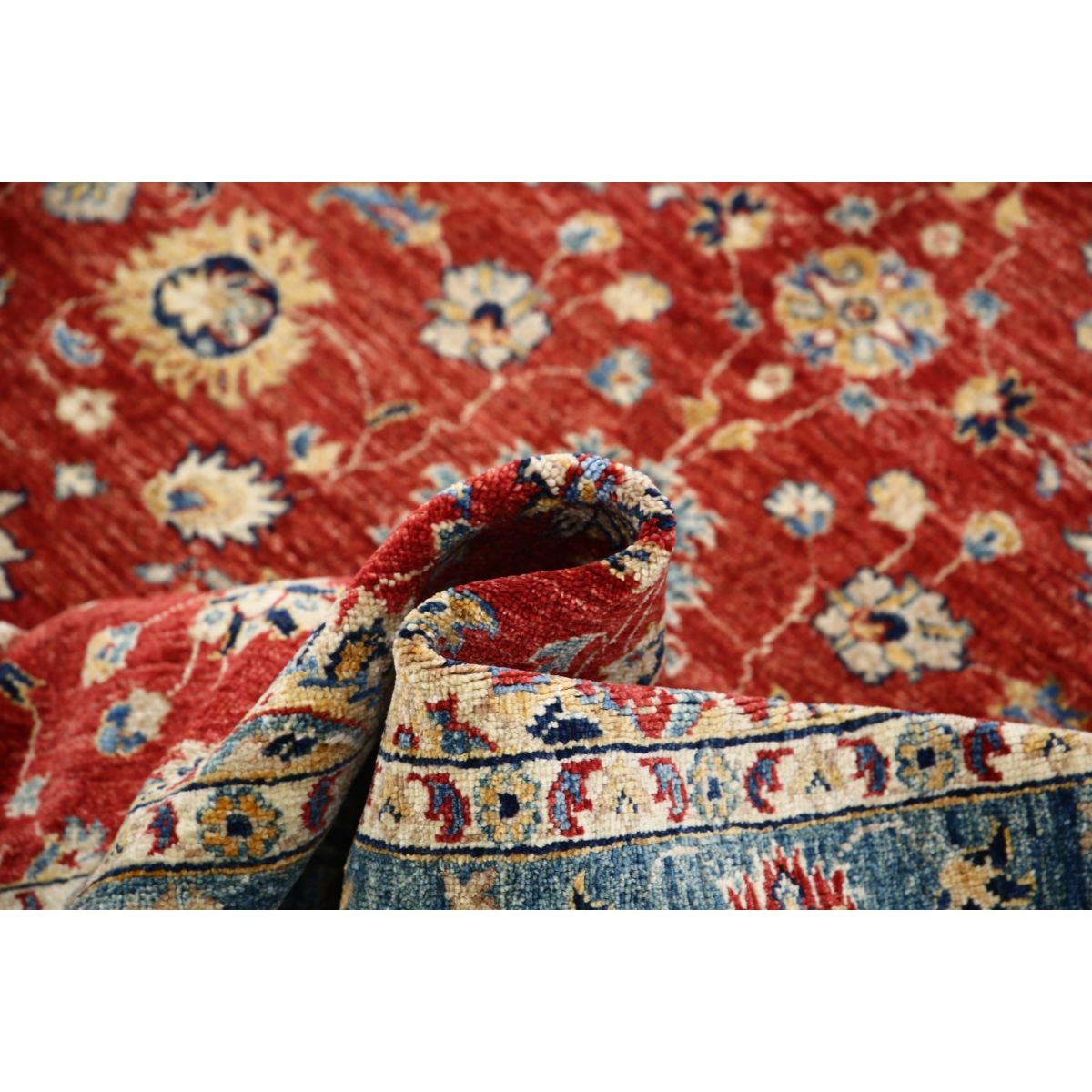 Ziegler 6x8 Handmade Double Knotted Washable Wool Rug - Colorful