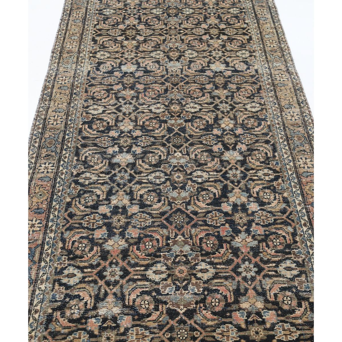 Vintage 4x16 Handmade Double Knotted Washable Wool Runner - Soft Hues
