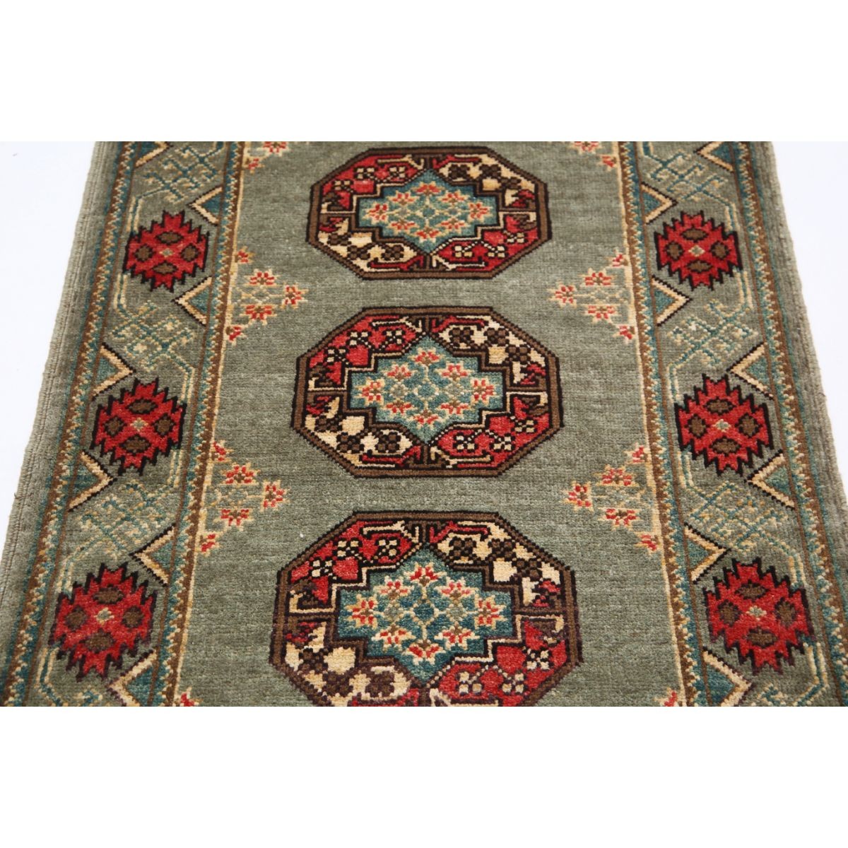 Revival 3x4 Handmade Double Knotted Washable Wool Rug - Colorful