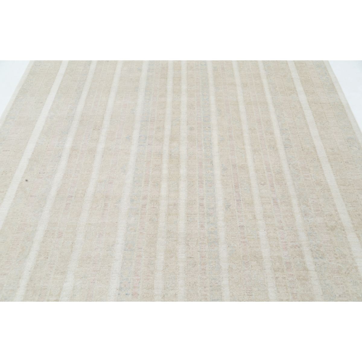Shaal 7x10 Handmade Double Knotted Washable Wool Rug - Soft Hues