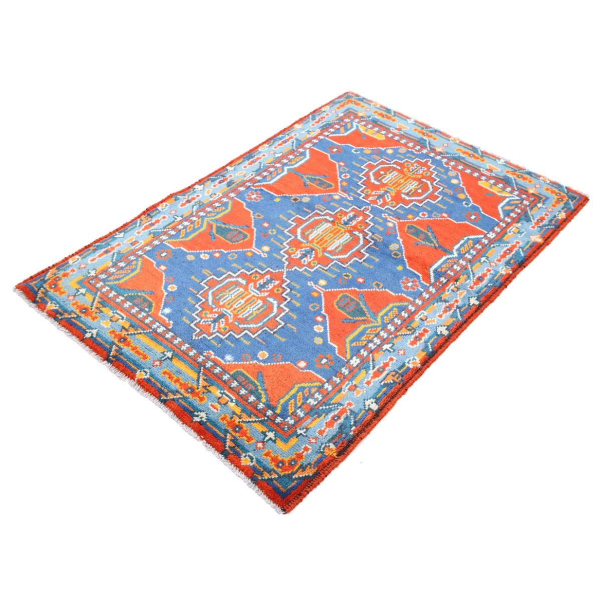 Revival 3x5 Handmade Double Knotted Washable Wool Rug - Colorful