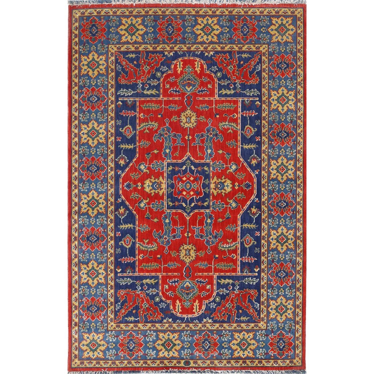 Gulshan 4x6 Powered-Loomed Washable Wool Rug - Colorful