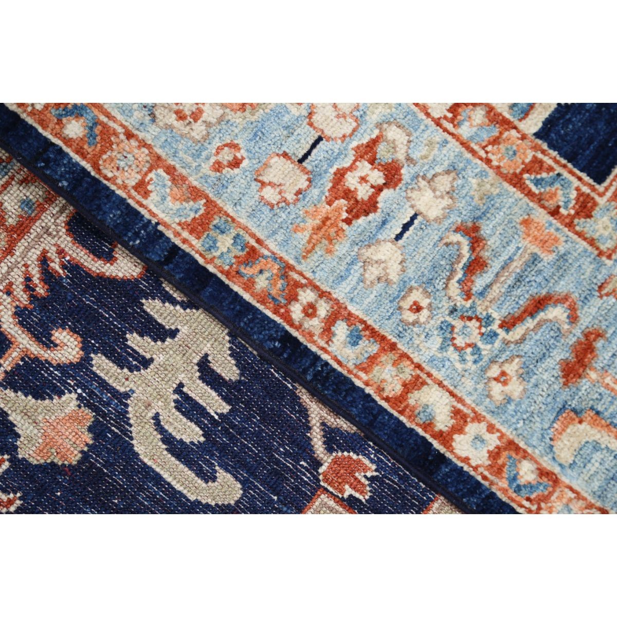 Heriz 8x10 Handmade Double Knotted Washable Wool Rug - Colorful