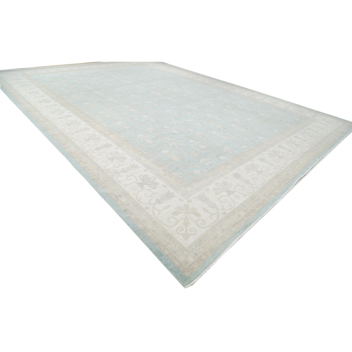 Serenity 16x22 Handmade Double Knotted Washable Wool Rug - Soft Hues