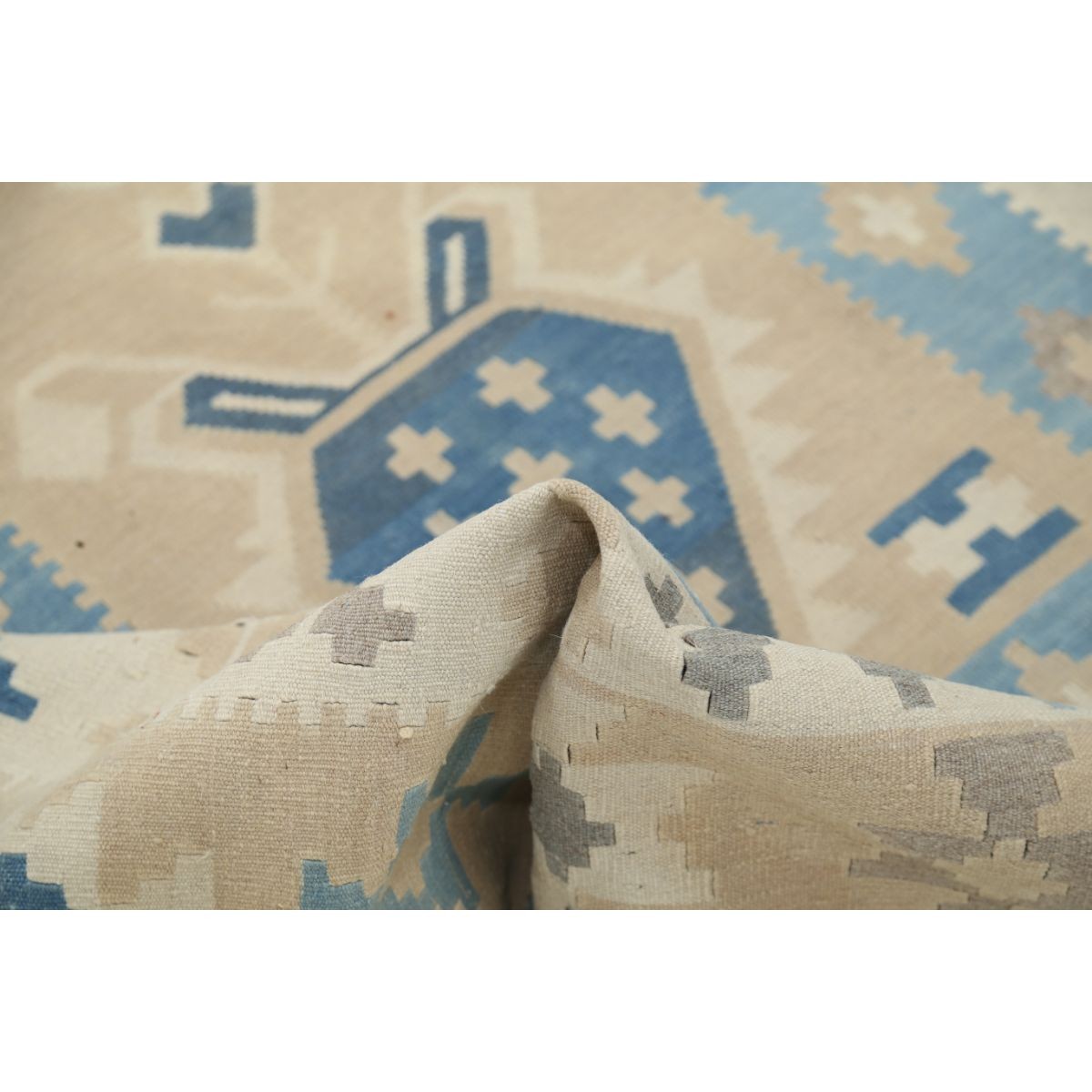 Kafkaas 5x7 Hand Woven Washable Wool Rug - Soft Hues