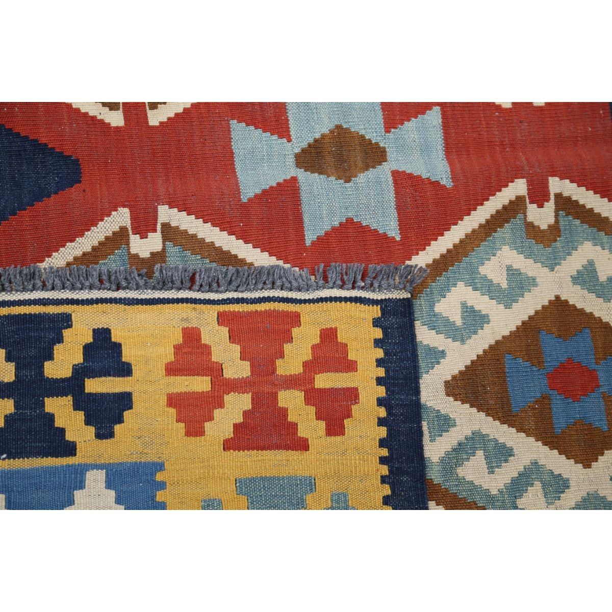 Kafkaas 5x7 Hand Woven Washable Wool Rug - Colorful