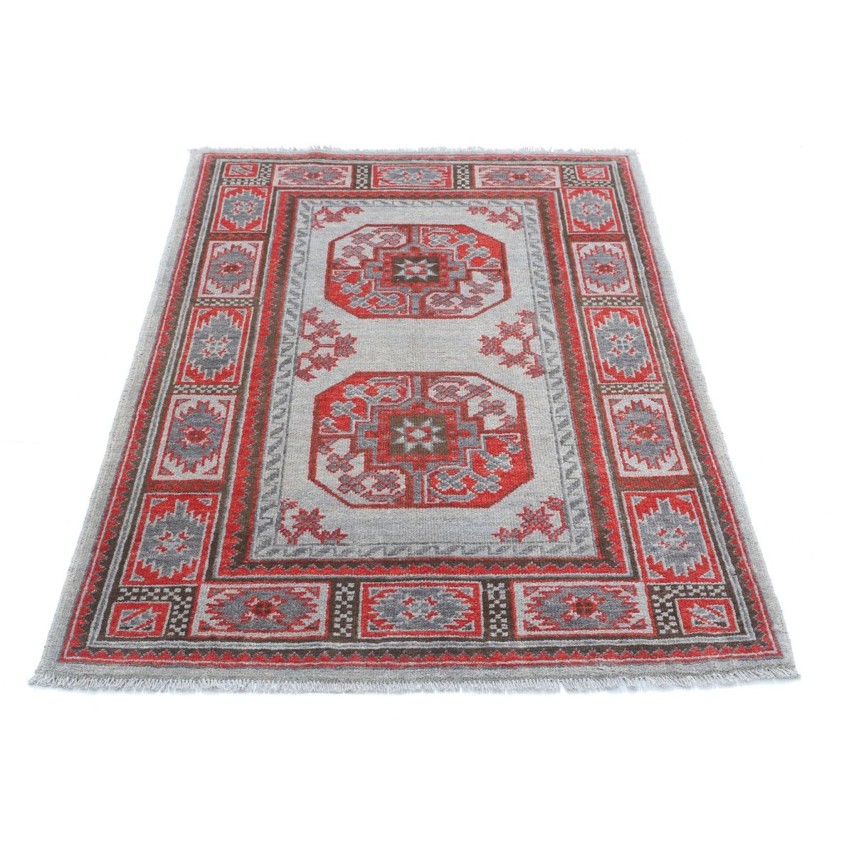 Revival 3x5 Handmade Double Knotted Washable Wool Rug - Colorful