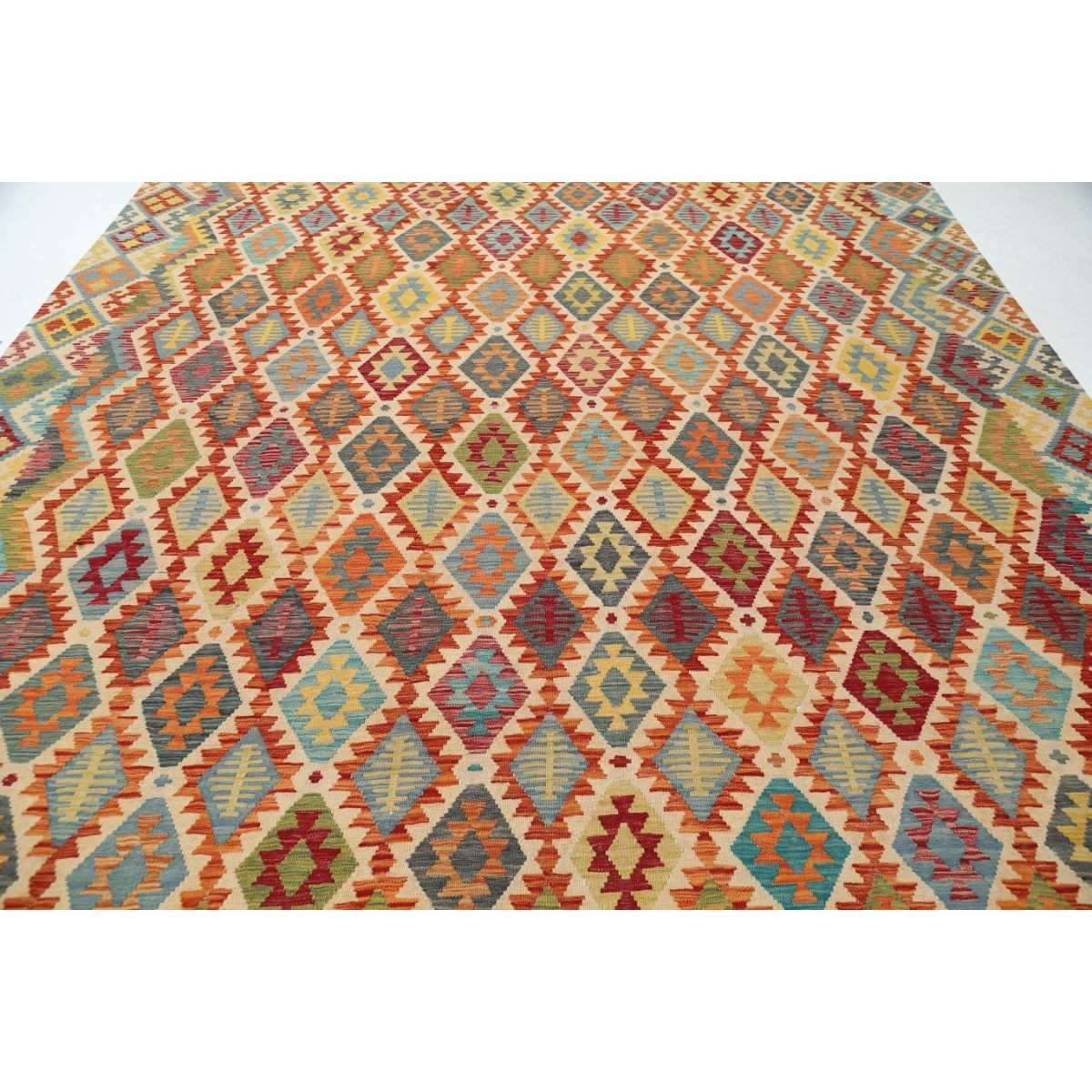 Maimana 10x16 Hand Woven Washable Wool Rug - Colorful