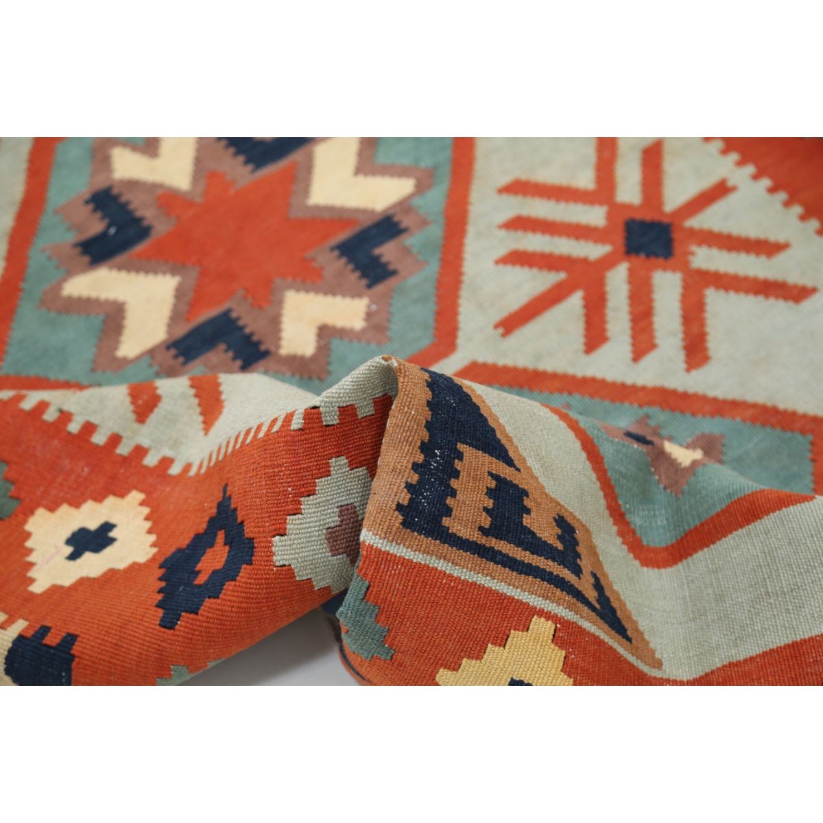 Kafkaas 5x7 Hand Woven Washable Wool Rug - Colorful
