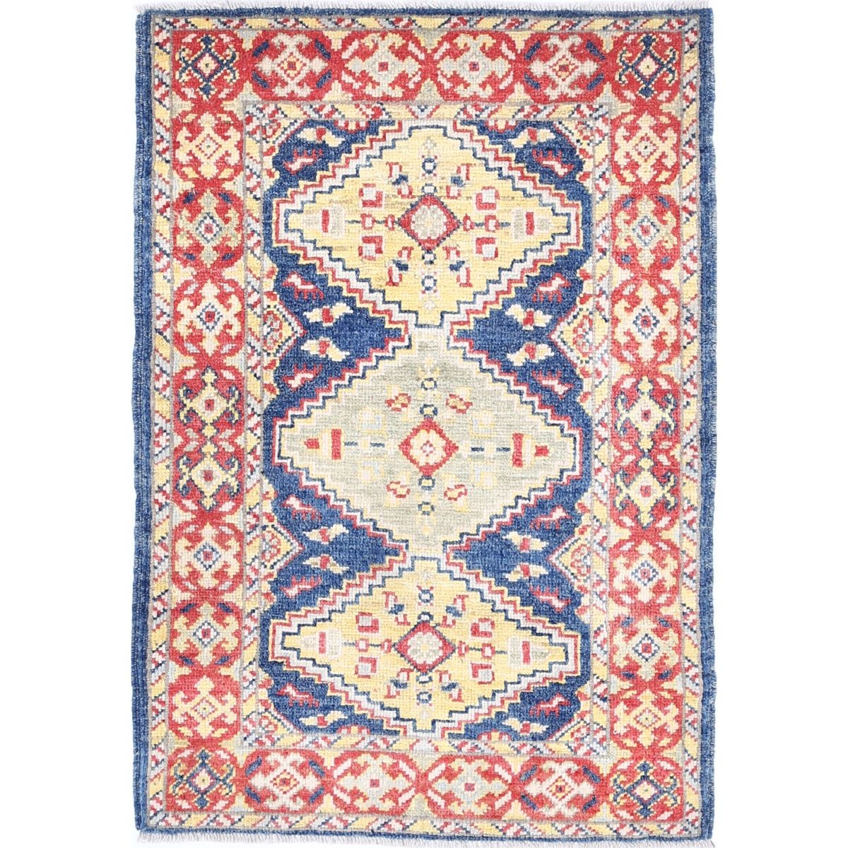 Revival 2x3 Handmade Double Knotted Washable Wool Rug - Colorful