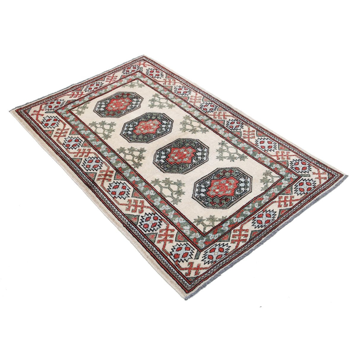 Revival 3x5 Handmade Double Knotted Washable Wool Rug - Colorful
